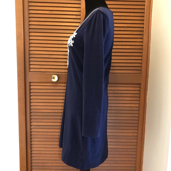 Lilly Pulitzer Daylin Navy blue sweatshirt dress M - Picture 4 of 13